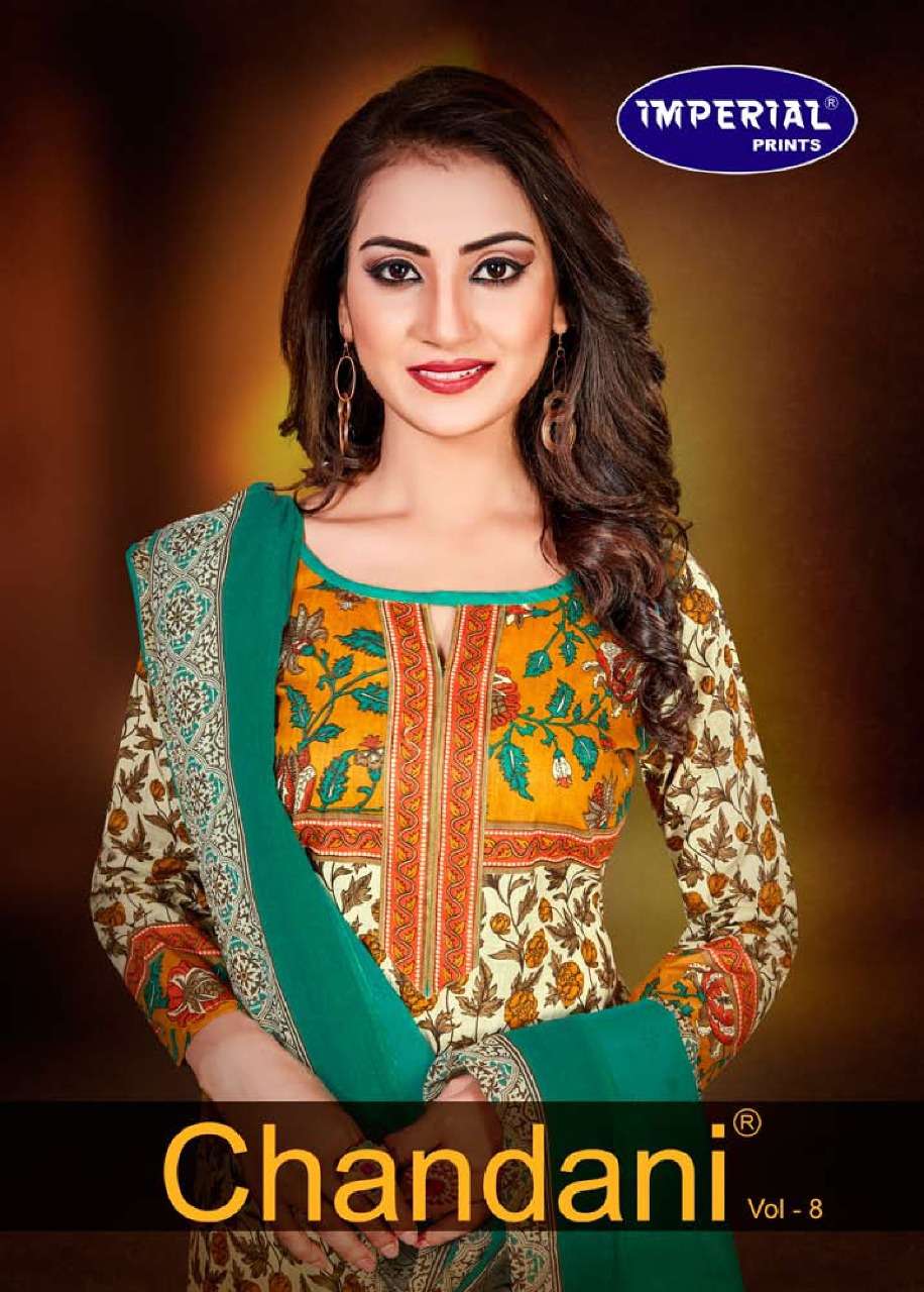 CHANDANI VOL-8 BY IMPERIAL PRINTS 1001 TO 1012 SERIES SUITS BEAUTIFUL STYLISH FANCY COLORFUL DESIGNER PARTY WEAR & ETHNIC WEAR COTTON PRINTED DRESSES AT WHOLESALE PRICE